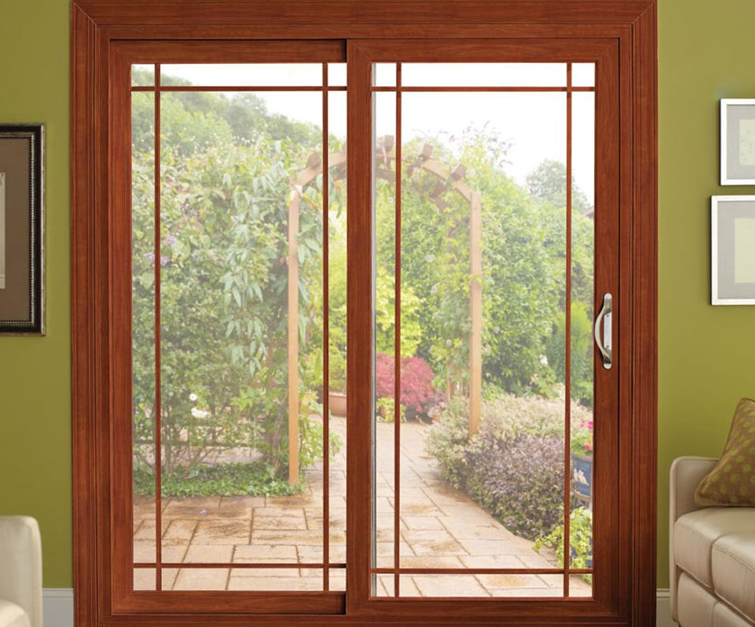 Newly Installed patio doors with glass inserts